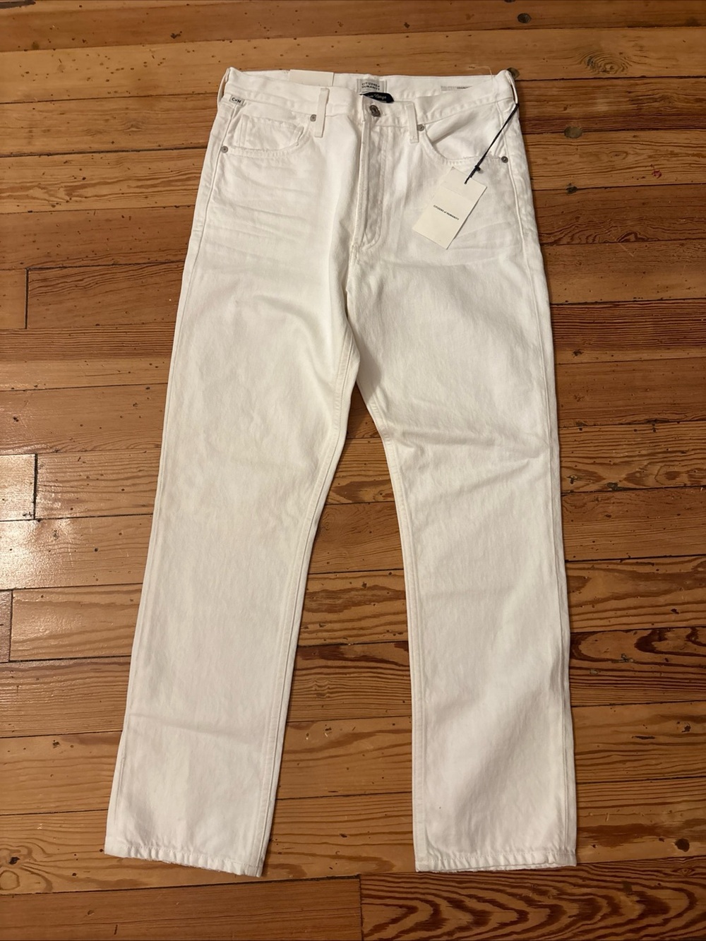 Citizens Of Humanity Charlotte High Rise Straight Jean In White Size 28  NWT